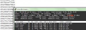 Screenshot showing 97.8% CPU stealing